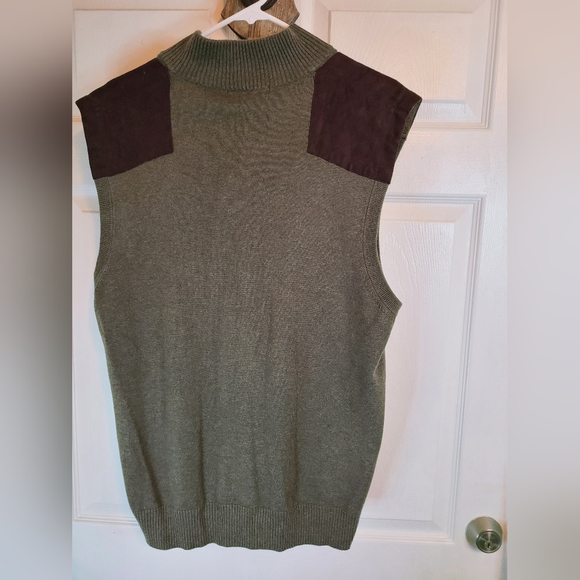 Geoffrey Beene Men's Classic Sleeveless full zip Vest, Size: Large Color: Green - Picture 11 of 13